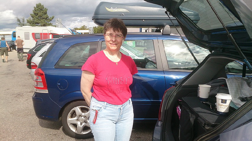 Erste Rast auf dem Weg in den Urlaub