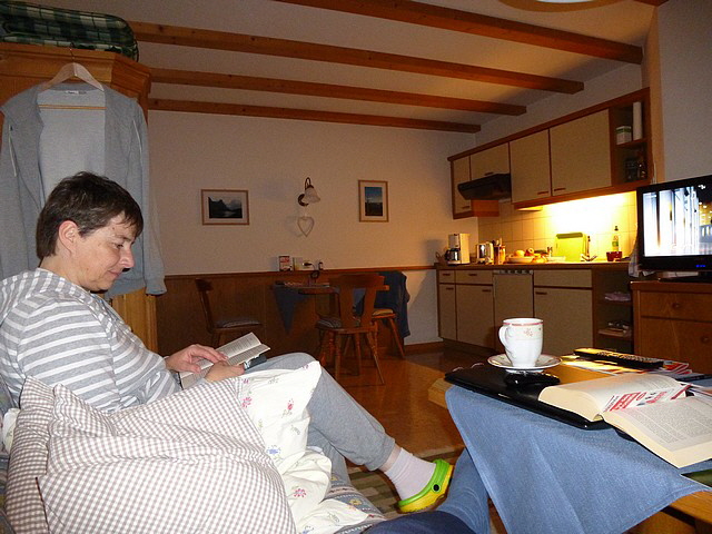 Wenn es regnet ist auch eine Pause schön, da ist ein gutes Buch recht!