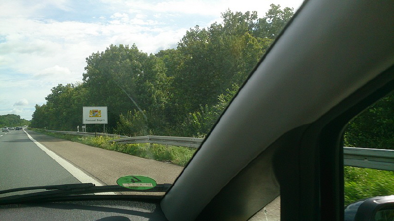 Die Einreise nach Bayern war problemlos: Einfach weiterfahren!