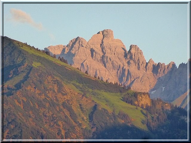 Abendstimmung in den Bergen.