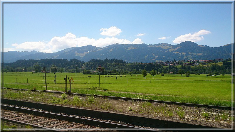 Blick in die Allgäuer Voralpen Richtung Fischen.