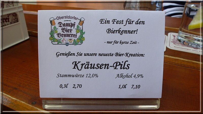 Auch dieses Getränk haben wir probiert. Nicht schlecht - aber wie schon gesagt - Nichtbiertrinker. Hab' aber heute mein Glas bekommen, das steht jetzt in unserem Gläserregal!