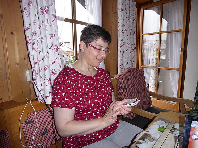 Schnell noch zuHause anrufen dass wir gut angekommen sind.