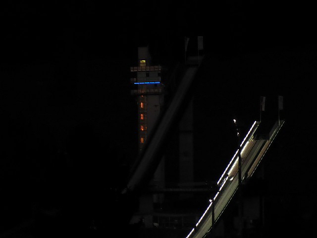 Schattenbergschanze bei Nacht (22.oo Uhr)