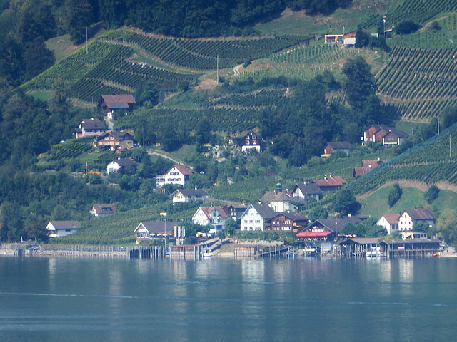 Sodele, erste Pause in Quarten am Walensee.