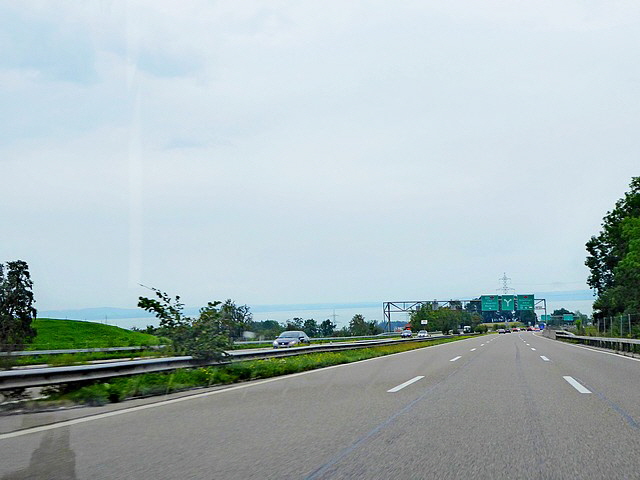 Auf der Rückfahrt nach Oberstdorf. Der Bodensee kommt in Sichtweite.