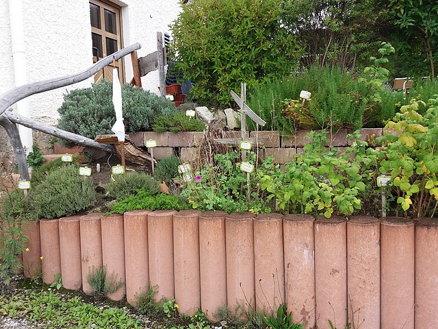 Der Kräutergarten des Hotels.